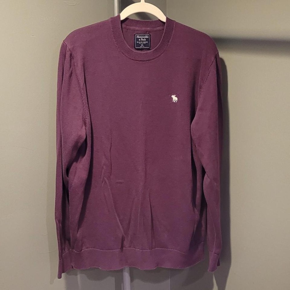 Vintage Abercrombie & Fitch 100% Pima Cotton Crewneck Sweater,‎ Size XXL, Purple